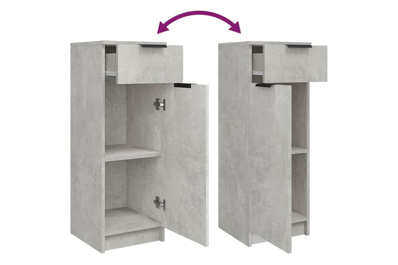 beBasic badeværelsesskab 32x34x90 cm konstrueret træ betongrå - GrÃ¥ - Hus & renovering - Køkken & bad - Badeværelse - Badeværelsesmøbler - Badeværelsesskab
