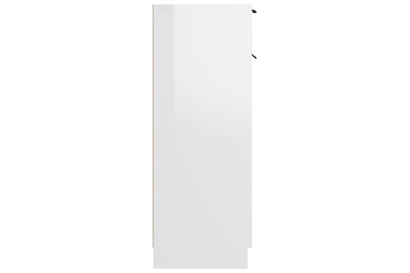 beBasic badeværelsesskab 32x34x90 cm konstrueret træ hvid højglans - Hvid - Badeværelsesskab