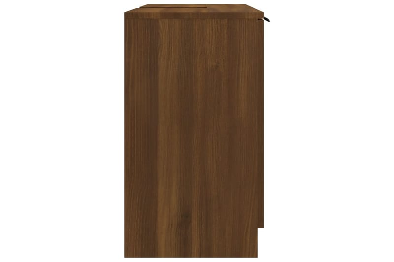 beBasic badeværelsesskab 64,5x33,5x59 cm konstrueret træ brun egetræ - Brun - Badeværelsesskab