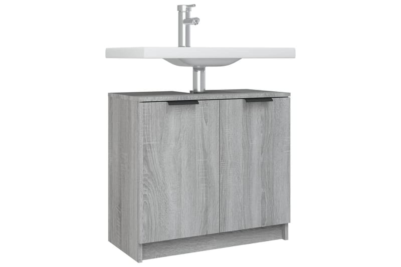 beBasic badeværelsesskab 64,5x33,5x59 cm konstrueret træ grå sonoma-eg - GrÃ¥ - Hus & renovering - Køkken & bad - Badeværelse - Badeværelsesmøbler - Badeværelsesskab