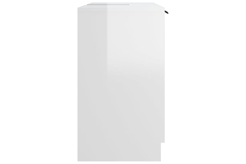 beBasic badeværelsesskab 64,5x33,5x59 cm konstrueret træ hvid højglans - Hvid - Badeværelsesskab