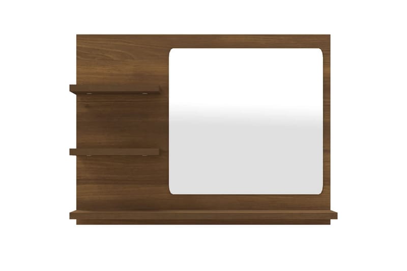 beBasic badeværelsesspejl 60x10,5x45 cm konstrueret træ brun egetræ - Brun - Badeværelsesspejl