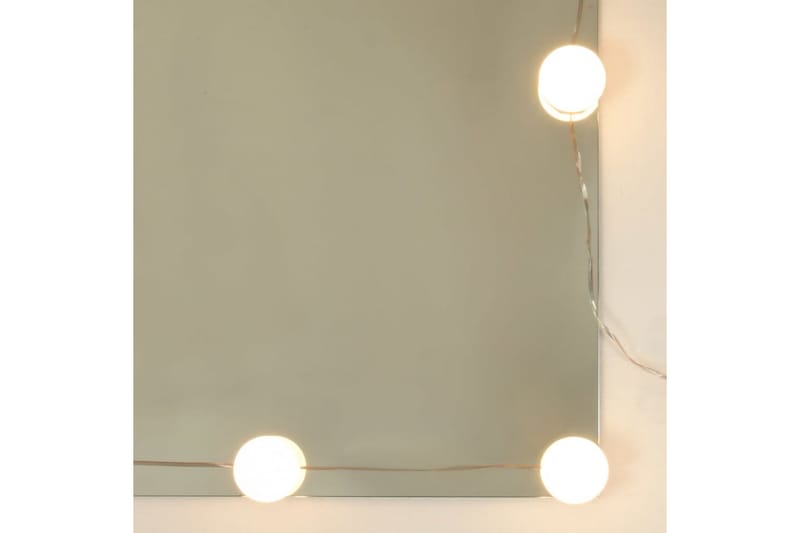 beBasic makeupbord med LED-lys 60x40x140 cm sonoma-eg - Brun - Spejlskabe