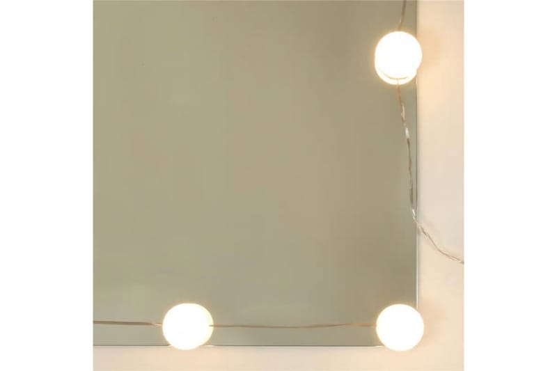 beBasic makeupbordssæt med LED-lys konstrueret træ sonoma-eg - Brun - Underskab badeværelse