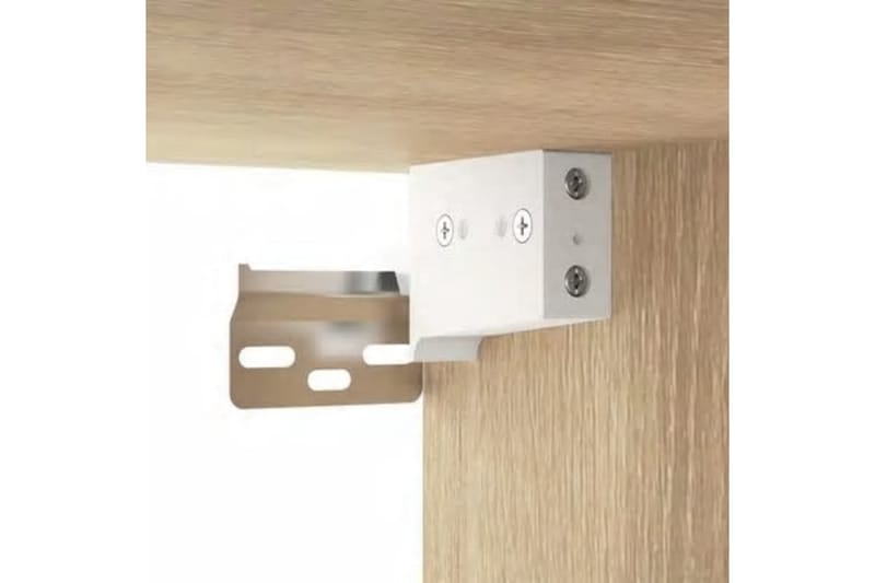 beBasic spejlskab med LED-lys 76x15x55 cm sonoma-eg - Brun - Hus & renovering - Køkken & bad - Badeværelse - Badeværelsesmøbler - Spejlskabe