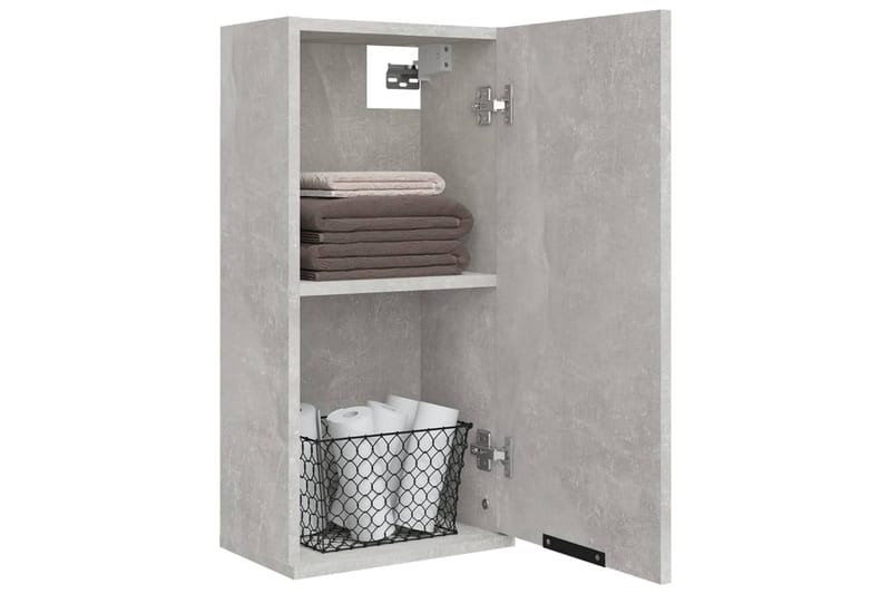 beBasic væghængt badeværelsesskab 32x20x67 cm betongrå - GrÃ¥ - Badeværelsesskab - Vægskabe & højskabe