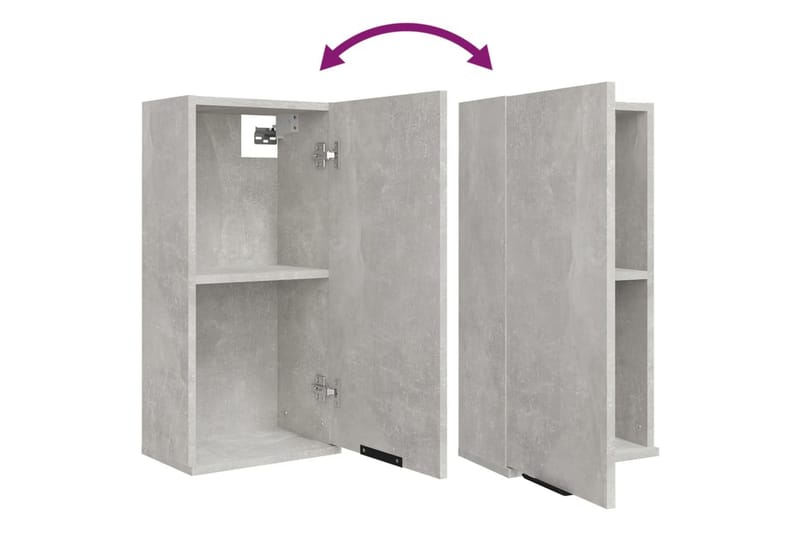 beBasic væghængt badeværelsesskab 32x20x67 cm betongrå - GrÃ¥ - Hus & renovering - Køkken & bad - Badeværelse - Badeværelsesmøbler - Badeværelsesskab