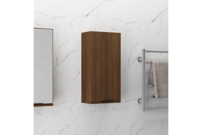 beBasic væghængt badeværelsesskab 32x20x67 cm brun egetræsfarve - Brun - Vægskabe & højskabe - Badeværelsesskab