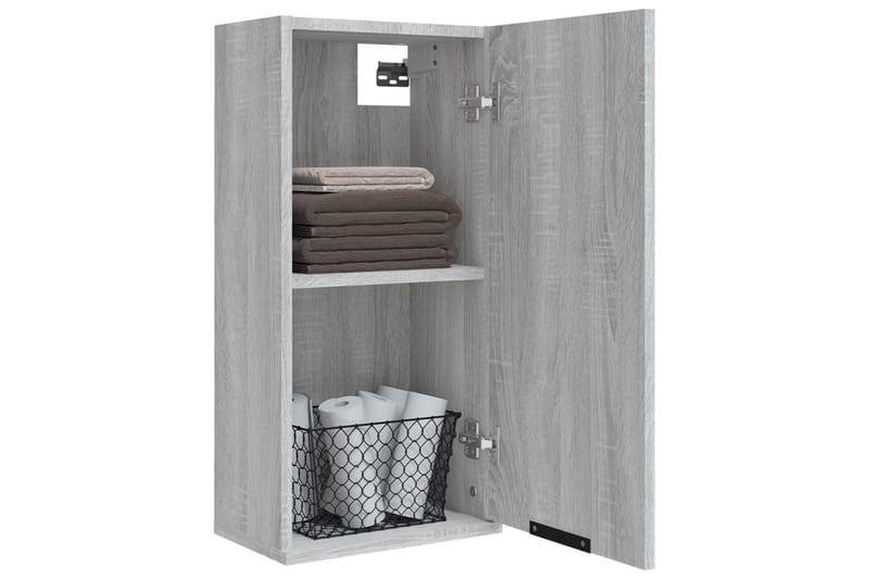 beBasic væghængt badeværelsesskab 32x20x67 cm grå sonoma-eg - GrÃ¥ - Vægskabe & højskabe - Badeværelsesskab