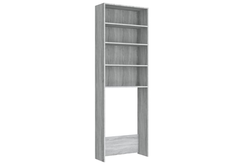 beBasic vaskemaskineskab 64x24x190 cm grå sonoma-eg - Hus & renovering - Køkken & bad - Badeværelse - Badeværelsesmøbler - Badeværelsesskab
