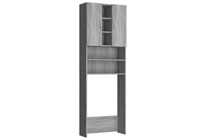beBasic vaskemaskineskab 64x25,5x190 cm grå sonoma-eg - Hus & renovering - Køkken & bad - Badeværelse - Badeværelsesmøbler - Badeværelsesskab
