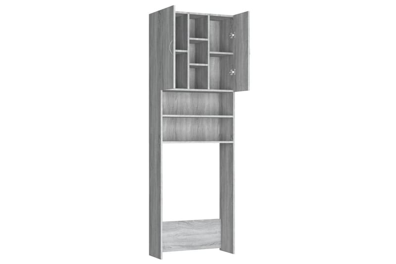 beBasic vaskemaskineskab 64x25,5x190 cm grå sonoma-eg - Hus & renovering - Køkken & bad - Badeværelse - Badeværelsesmøbler - Badeværelsesskab