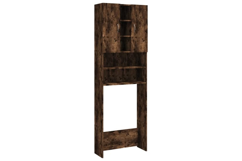 beBasic vaskemaskineskab 64x25,5x190 cm røget egetræsfarve - Hus & renovering - Køkken & bad - Badeværelse - Badeværelsesmøbler - Badeværelsesskab