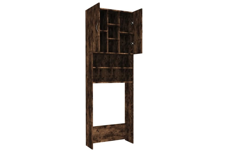 beBasic vaskemaskineskab 64x25,5x190 cm røget egetræsfarve - Hus & renovering - Køkken & bad - Badeværelse - Badeværelsesmøbler - Badeværelsesskab