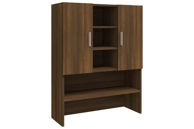 beBasic vaskemaskineskab 70,5x25,5x90 cm brun egetræsfarve - Hus & renovering - Køkken & bad - Badeværelse - Badeværelsesmøbler - Badeværelsesskab