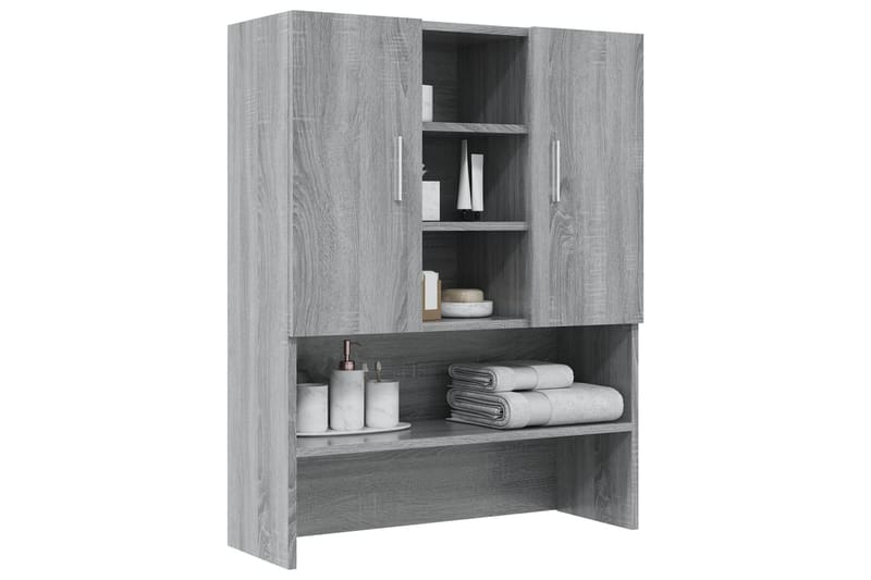 beBasic vaskemaskineskab 70,5x25,5x90 cm grå sonoma-eg - Hus & renovering - Køkken & bad - Badeværelse - Badeværelsesmøbler - Badeværelsesskab