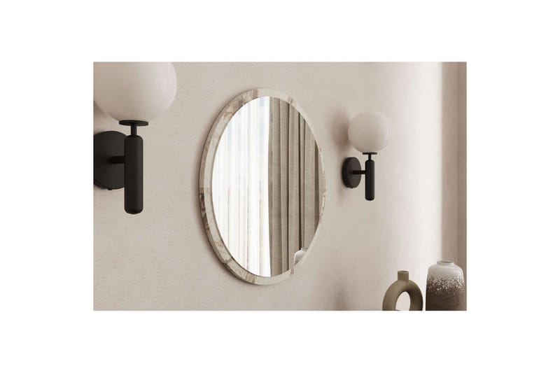 Buhem Badeværelsesspejl 60 cm Rund - Marmor - Hus & renovering - Køkken & bad - Badeværelse - Badeværelsesmøbler - Badeværelsesspejl