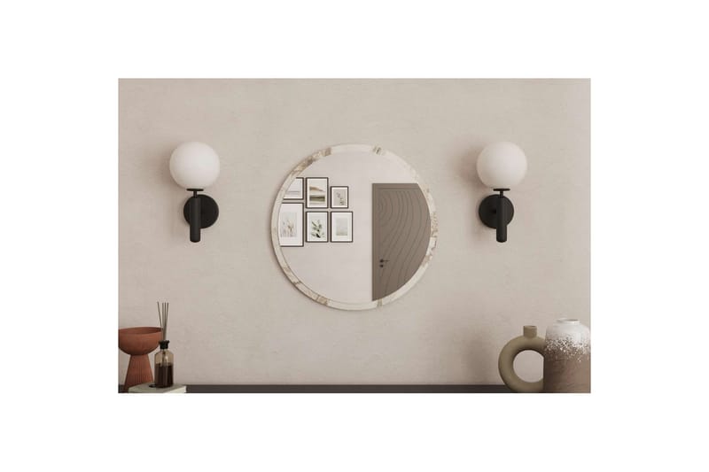 Buhem Badeværelsesspejl 60 cm Rund - Marmor - Hus & renovering - Køkken & bad - Badeværelse - Badeværelsesmøbler - Badeværelsesspejl