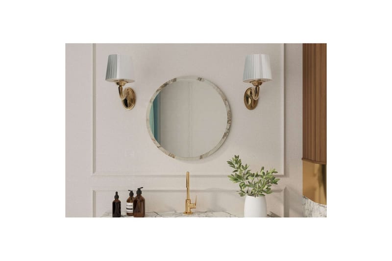 Buhem Badeværelsesspejl 60 cm Rund - Marmor - Hus & renovering - Køkken & bad - Badeværelse - Badeværelsesmøbler - Badeværelsesspejl