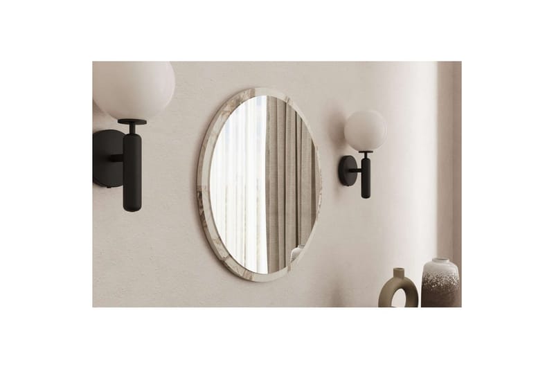 Buhem Badeværelsesspejl 60 cm Rund - Marmor - Hus & renovering - Køkken & bad - Badeværelse - Badeværelsesmøbler - Badeværelsesspejl