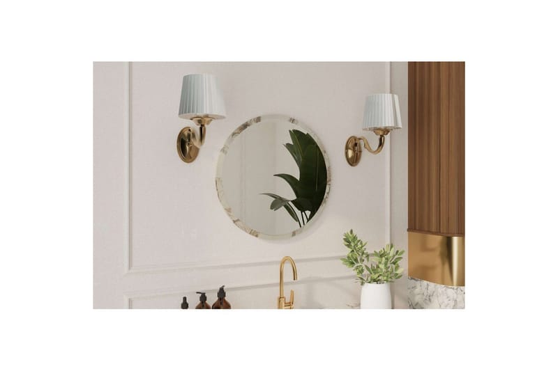 Buhem Badeværelsesspejl 60 cm Rund - Marmor - Hus & renovering - Køkken & bad - Badeværelse - Badeværelsesmøbler - Badeværelsesspejl