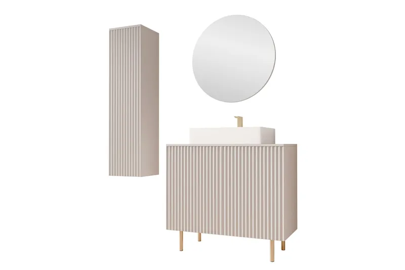 Casa Komplett møbelpakke - Beige - Hus & renovering - Køkken & bad - Badeværelse - Badeværelsesmøbler - Komplette møbelpakker