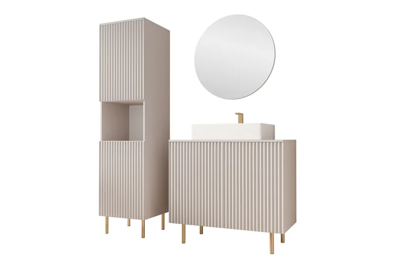 Casa Komplett møbelpakke - Beige - Hus & renovering - Køkken & bad - Badeværelse - Badeværelsesmøbler - Komplette møbelpakker