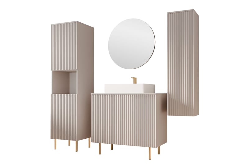 Casa Komplett møbelpakke - Beige - Hus & renovering - Køkken & bad - Badeværelse - Badeværelsesmøbler - Komplette møbelpakker