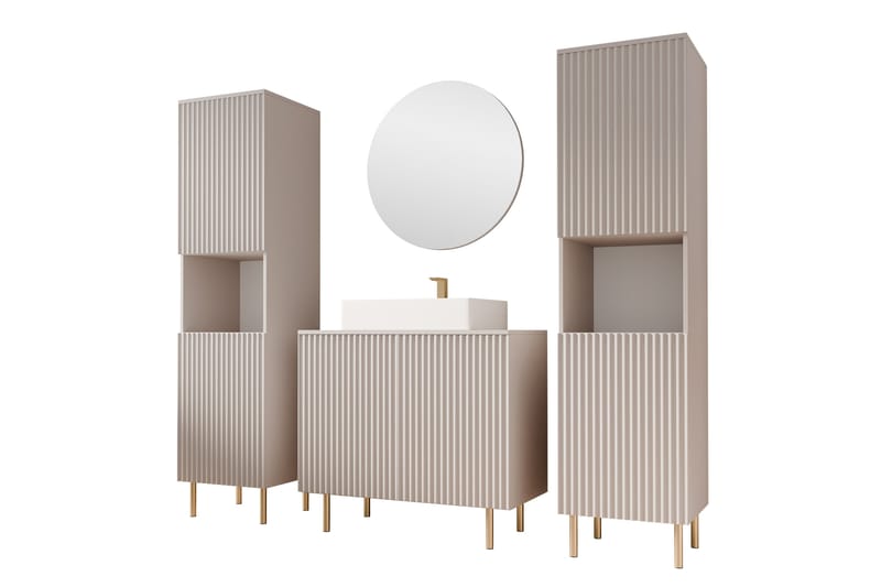Casa Komplett møbelpakke - Beige - Hus & renovering - Køkken & bad - Badeværelse - Badeværelsesmøbler - Komplette møbelpakker