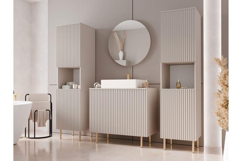 Casa Komplett møbelpakke - Beige - Hus & renovering - Køkken & bad - Badeværelse - Badeværelsesmøbler - Komplette møbelpakker