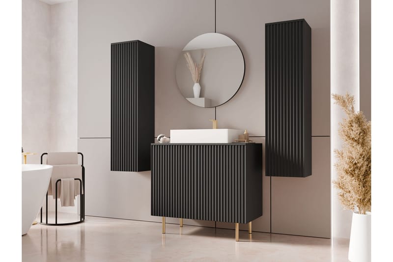 Casa Komplett møbelpakke - Sort - Hus & renovering - Køkken & bad - Badeværelse - Badeværelsesmøbler - Komplette møbelpakker