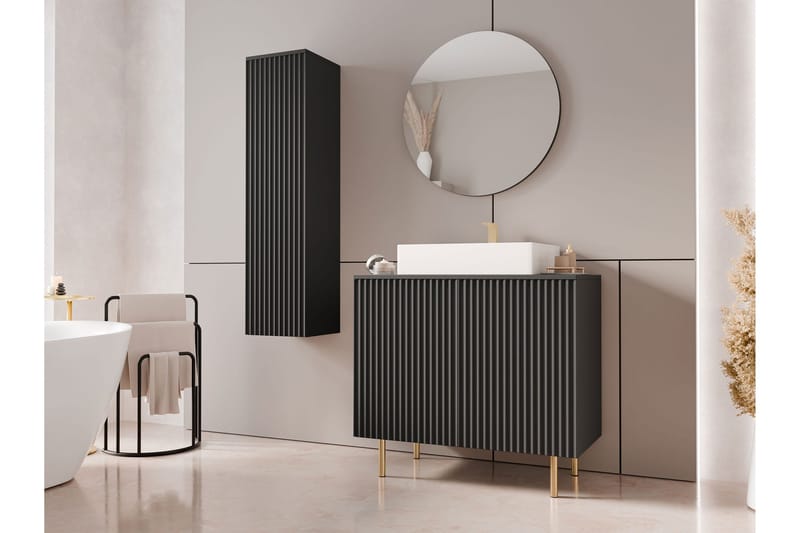 Casa Komplett møbelpakke - Sort - Hus & renovering - Køkken & bad - Badeværelse - Badeværelsesmøbler - Komplette møbelpakker