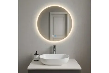 Clas Rundt Badeværelsesspejl med LED-belysning 120 cm - Anti-Fog og Touch-Kontrol - Hus & renovering - Køkken & bad - Badeværelse - Badeværelsesmøbler - Badeværelsesspejl