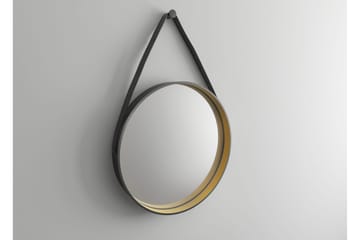 Djupqvior Spejl 55 cm Rund - Sort/Guld - Hus & renovering - Køkken & bad - Badeværelse - Badeværelsesmøbler - Badeværelsesspejl