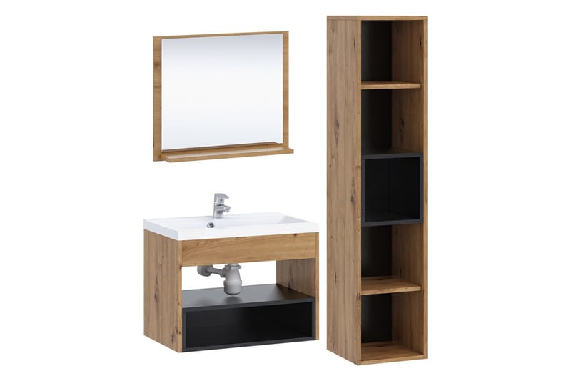 Ekomi Møbelsæt til Badeværelse 133 cm - Hus & renovering - Køkken & bad - Badeværelse - Badeværelsesmøbler - Komplette møbelpakker