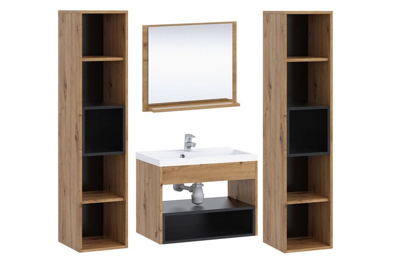 Ekomi Møbelsæt til Badeværelse 133 cm - Hus & renovering - Køkken & bad - Badeværelse - Badeværelsesmøbler - Komplette møbelpakker