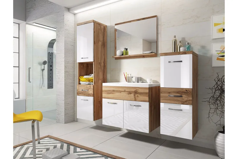 Ericka Møbelsæt til Badeværelse 133 cm - Hus & renovering - Køkken & bad - Badeværelse - Badeværelsesmøbler - Komplette møbelpakker