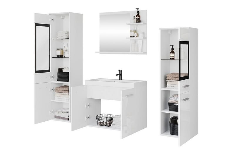 Galbally BadeværelsesMøbelsæt - Hvid - Komplette møbelpakker
