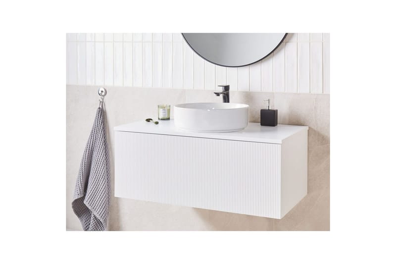 Håndvaskskab Alzira Hvid, 100x52x40 cm - Hvid, 100x52x40 cm - Hus & renovering - Køkken & bad - Badeværelse - Badeværelsesmøbler - Badeværelsesskab