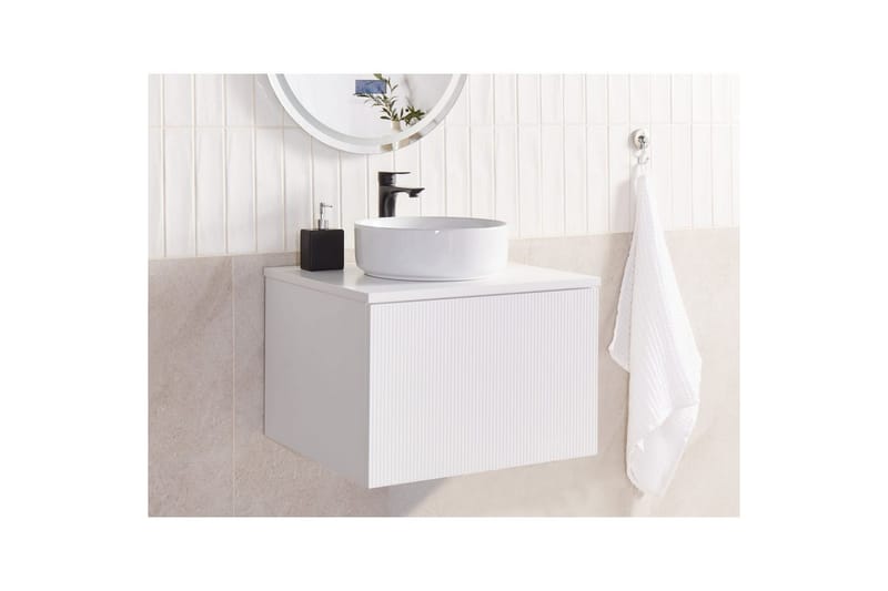Håndvaskskab Alzira Hvid, 60x52x40 cm - Hvid, 60x52x40 cm - Hus & renovering - Køkken & bad - Badeværelse - Badeværelsesmøbler - Badeværelsesskab
