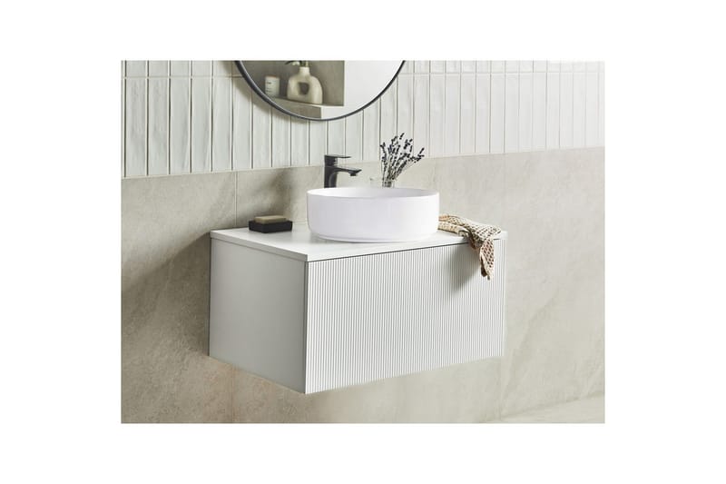 Håndvaskskab Alzira Hvid, 80x52x40 cm - Hvid, 80x52x40 cm - Hus & renovering - Køkken & bad - Badeværelse - Badeværelsesmøbler - Badeværelsesskab