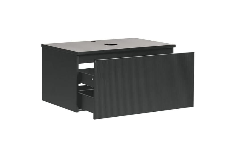 Håndvaskskab Alzira Sort, 80x52x40 cm - Sort, 80x52x40 cm - Hus & renovering - Køkken & bad - Badeværelse - Badeværelsesmøbler - Badeværelsesskab