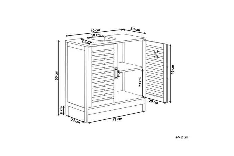 Håndvaskskab Missoula - Hus & renovering - Køkken & bad - Badeværelse - Badeværelsesmøbler - Badeværelsesskab