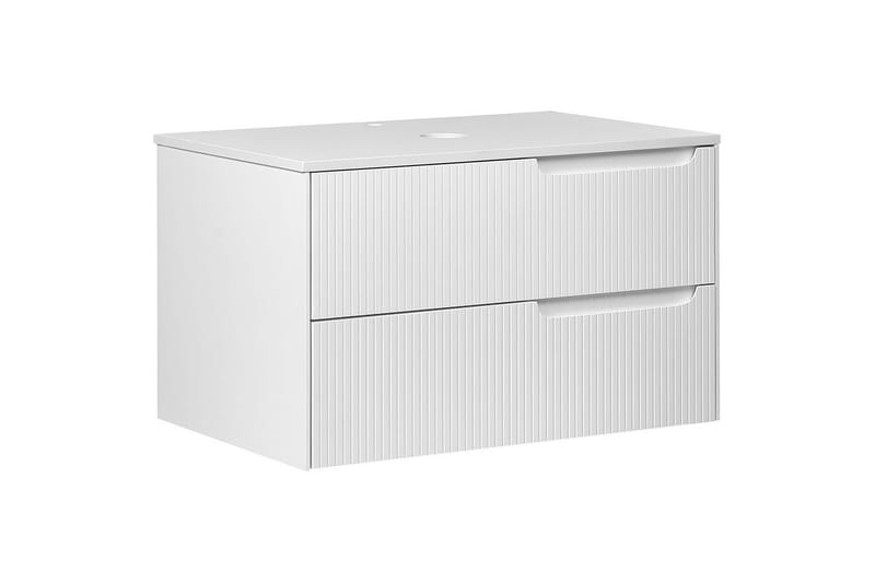 Håndvaskskab Quintela Hvid, 80x52x48 cm - Hvid, 80x52x48 cm - Hus & renovering - Køkken & bad - Badeværelse - Badeværelsesmøbler - Badeværelsesskab
