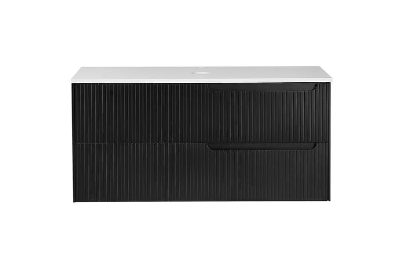 Håndvaskskab Quintela Sort, Hvid, 100x52x48 cm - Sort, Hvid, 100x52x48 cm - Hus & renovering - Køkken & bad - Badeværelse - Badeværelsesmøbler - Badeværelsesskab