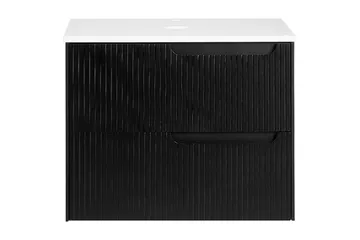 Håndvaskskab Quintela Sort, Hvid, 60x52x48 cm - Sort, Hvid, 60x52x48 cm - Hus & renovering - Køkken & bad - Badeværelse - Badeværelsesmøbler - Badeværelsesskab