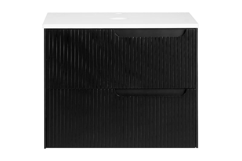 Håndvaskskab Quintela Sort, Hvid, 60x52x48 cm - Sort, Hvid, 60x52x48 cm - Hus & renovering - Køkken & bad - Badeværelse - Badeværelsesmøbler - Badeværelsesskab