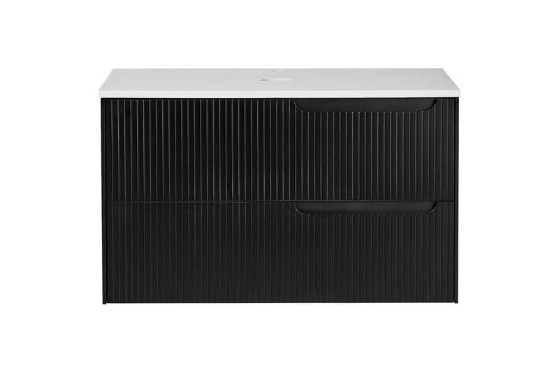 Håndvaskskab Quintela Sort, Hvid, 80x52x48 cm - Sort, Hvid, 80x52x48 cm - Hus & renovering - Køkken & bad - Badeværelse - Badeværelsesmøbler - Badeværelsesskab