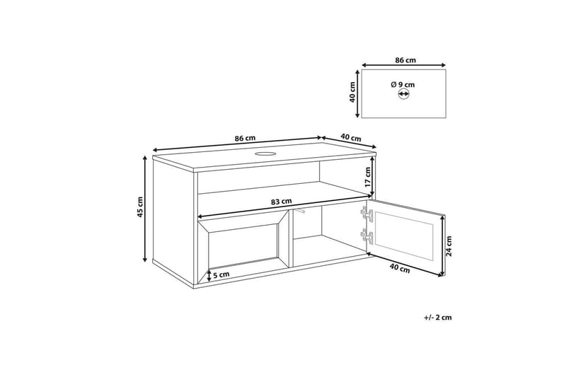 Håndvaskskab Rosell 86x40x45 cm - 86x40x45 cm - Hus & renovering - Køkken & bad - Badeværelse - Badeværelsesmøbler - Badeværelsesopbevaring