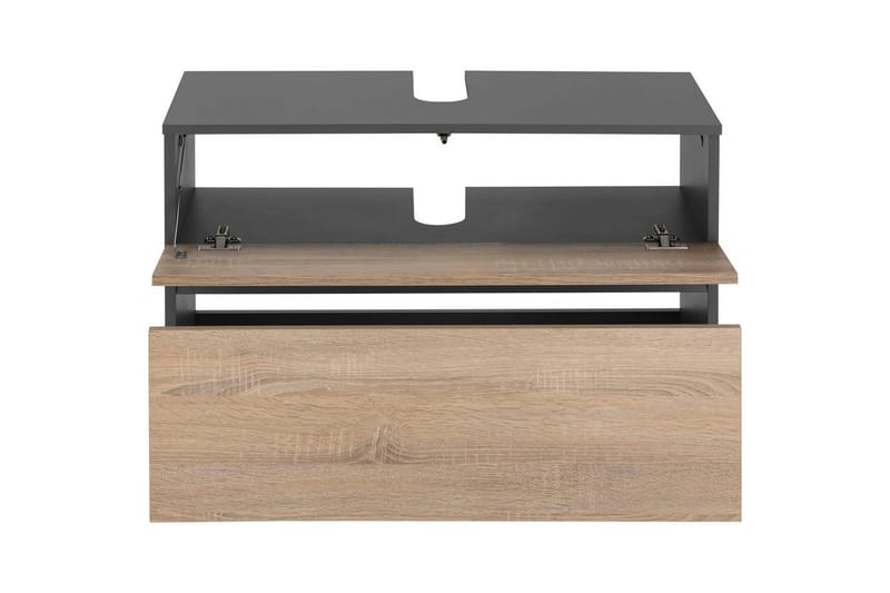 Högskåp till badrum Loft24 Tvättställsskåp Wisla Graphite Grey, Dark Colored Wood - Hus & renovering - Køkken & bad - Badeværelse - Badeværelsesmøbler - Badeværelsesskab